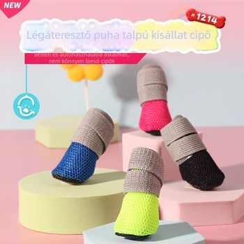 Just Pet kis testű kutyák beltéri cipői, légáteresztő hálós anyag, puha talp, szabadidős stílus