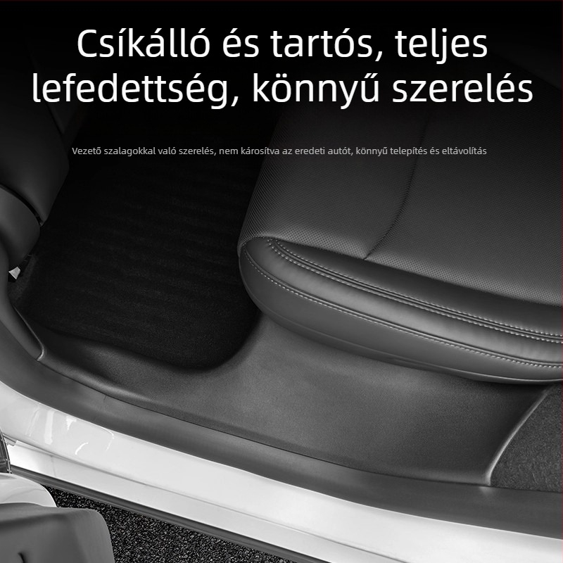 Tesla YL küszöbcsík, PP anyag, ragasztóval történő felhelyezés, oldalsó rész a járműnek