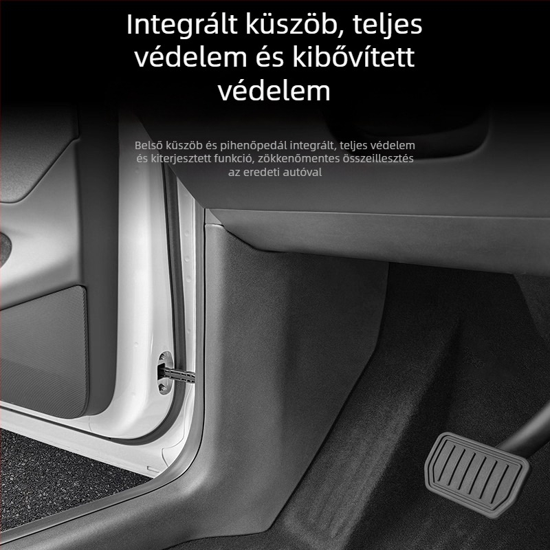 Tesla YL küszöbcsík, PP anyag, ragasztóval történő felhelyezés, oldalsó rész a járműnek