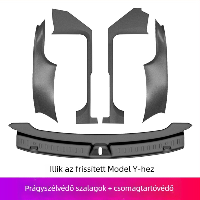 Tesla YL küszöbcsík, PP anyag, ragasztóval történő felhelyezés, oldalsó rész a járműnek