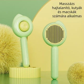 Tűs fésű macskáknak és kutyáknak — ABS és rozsdamentes acél, kisállat ápolási eszköz a Janie Cat márkától