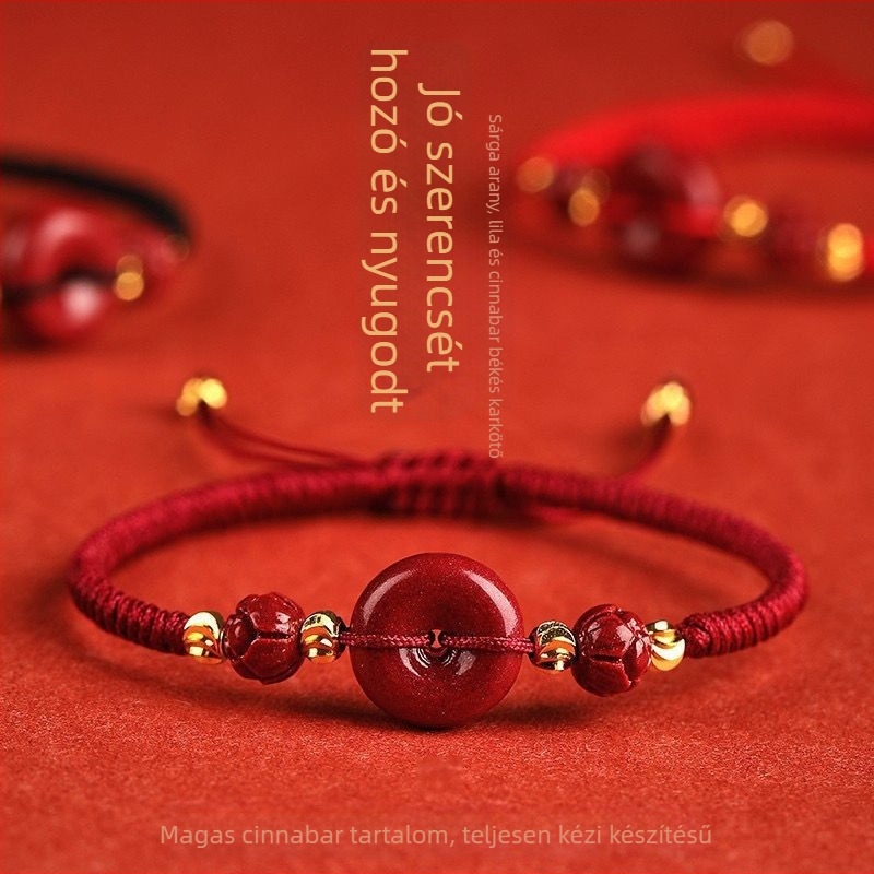 Cinnabar karkötő, kézzel szőtt, uniszex, retro pár-stílus