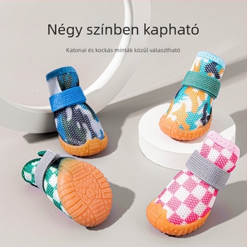 Kis testű kutyáknak való kutyapapucs; légáteresztő, csúszásmentes; univerzális illeszkedés; Anyag: Gumi; Eredet: Zhejiang