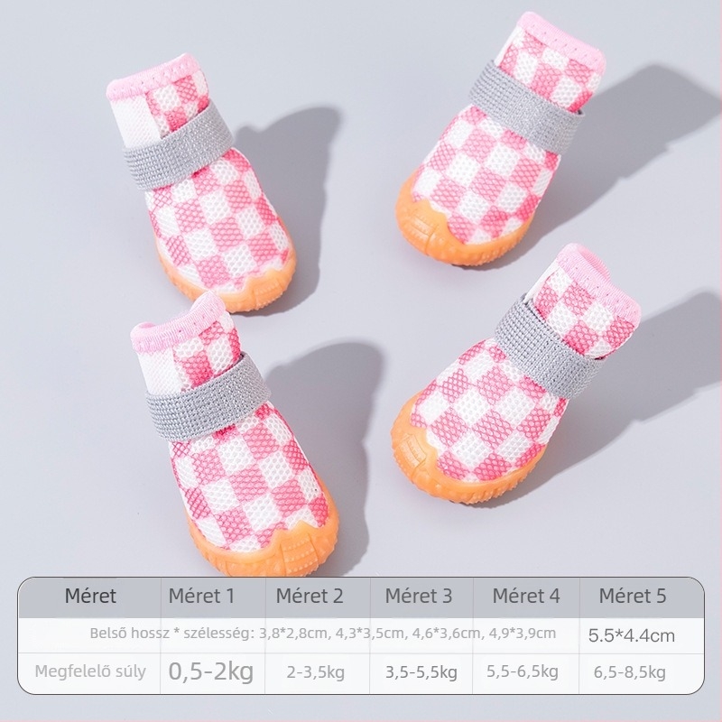 Kis testű kutyáknak való kutyapapucs; légáteresztő, csúszásmentes; univerzális illeszkedés; Anyag: Gumi; Eredet: Zhejiang