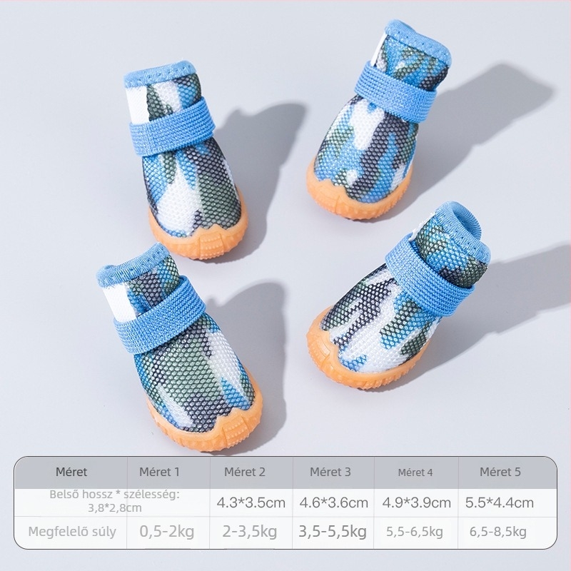 Kis testű kutyáknak való kutyapapucs; légáteresztő, csúszásmentes; univerzális illeszkedés; Anyag: Gumi; Eredet: Zhejiang