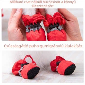 Kutyacipő puha talppal, poliészter anyag, csúszásmentes, lazább stílus, általános használat