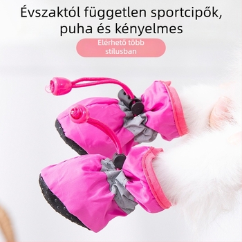 Kutyacipő puha talppal, poliészter anyag, csúszásmentes, lazább stílus, általános használat