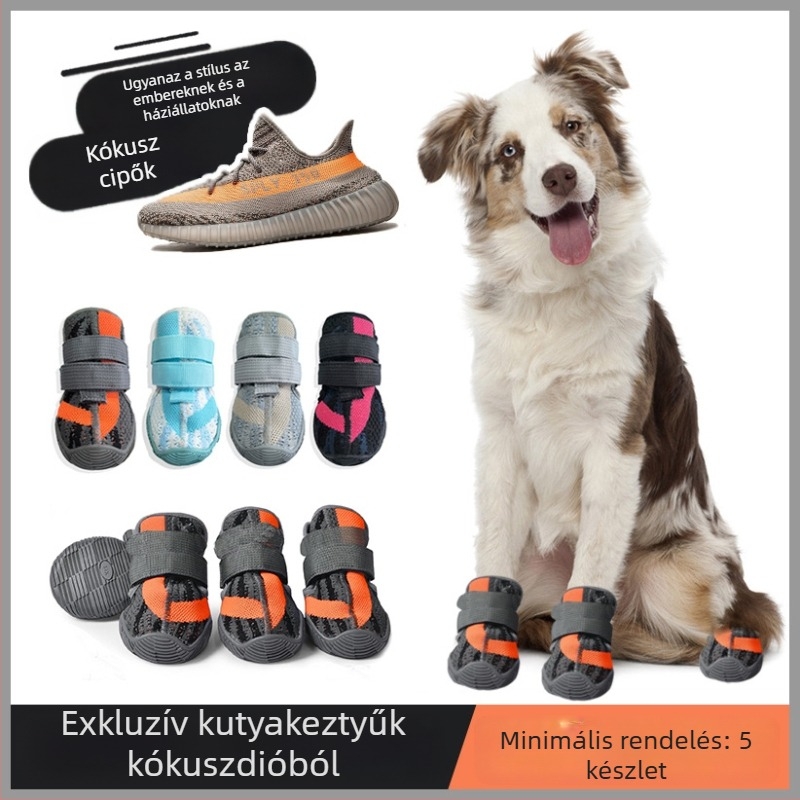 HCpet kutyacipők — gumi, csúszásmentes, kopásálló, mindennapi