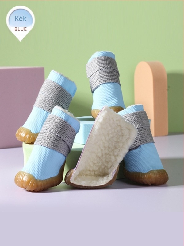 Kutyák számára vízálló téli csizma fleece béléssel – Oxford anyag