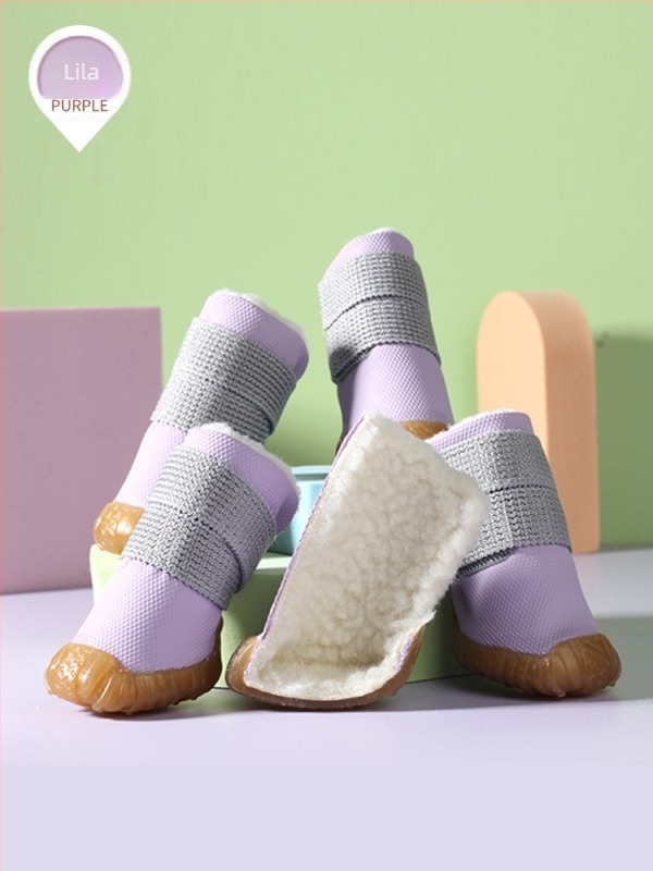 Kutyák számára vízálló téli csizma fleece béléssel – Oxford anyag