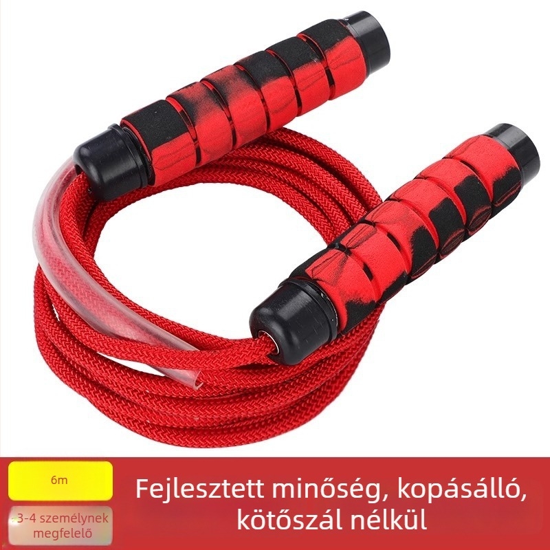 Csoportos ugrókötél csomózott nyolcas formával, PP anyagból, edzésekhez és versenyekhez