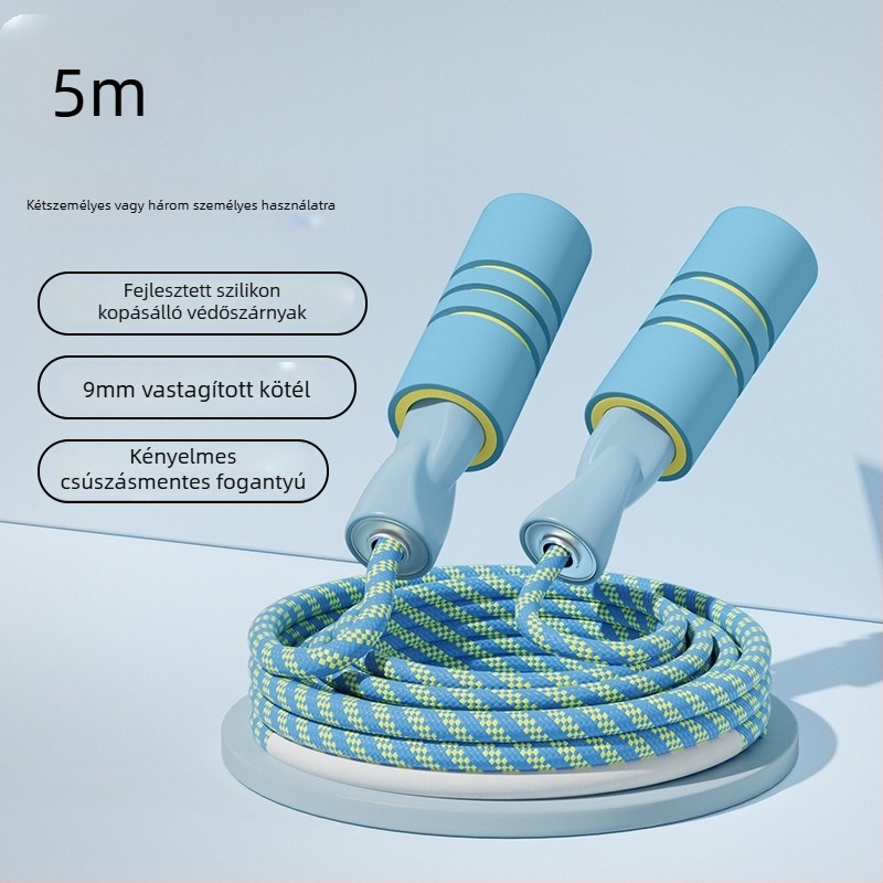 Csoportos ugrókötél csomózott nyolcas formával, PP anyagból, edzésekhez és versenyekhez