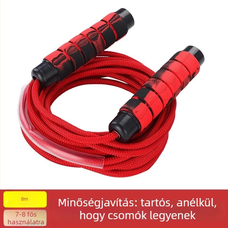 Csoportos ugrókötél csomózott nyolcas formával, PP anyagból, edzésekhez és versenyekhez