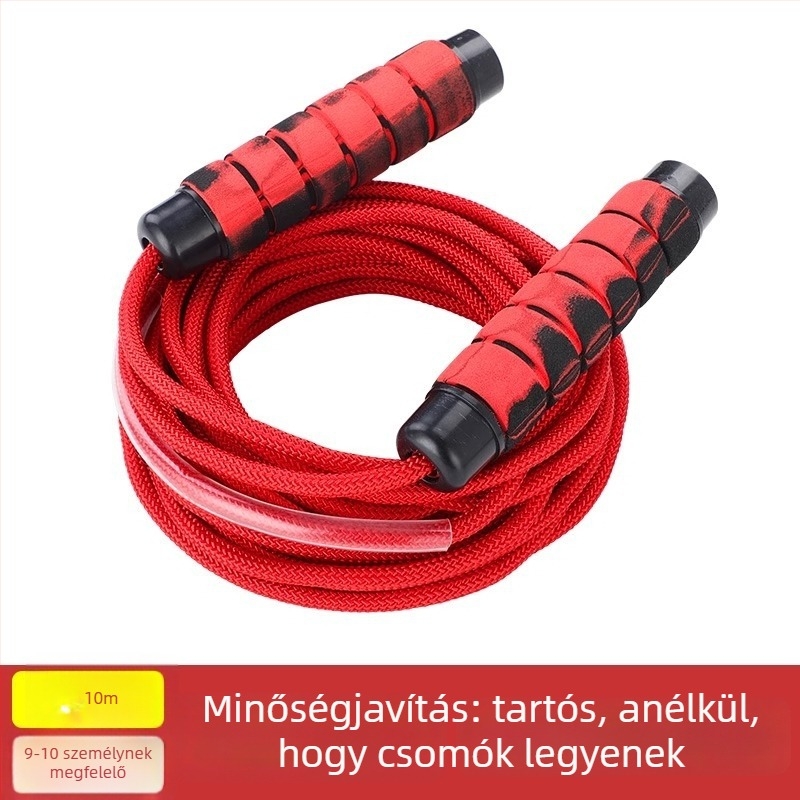 Csoportos ugrókötél csomózott nyolcas formával, PP anyagból, edzésekhez és versenyekhez