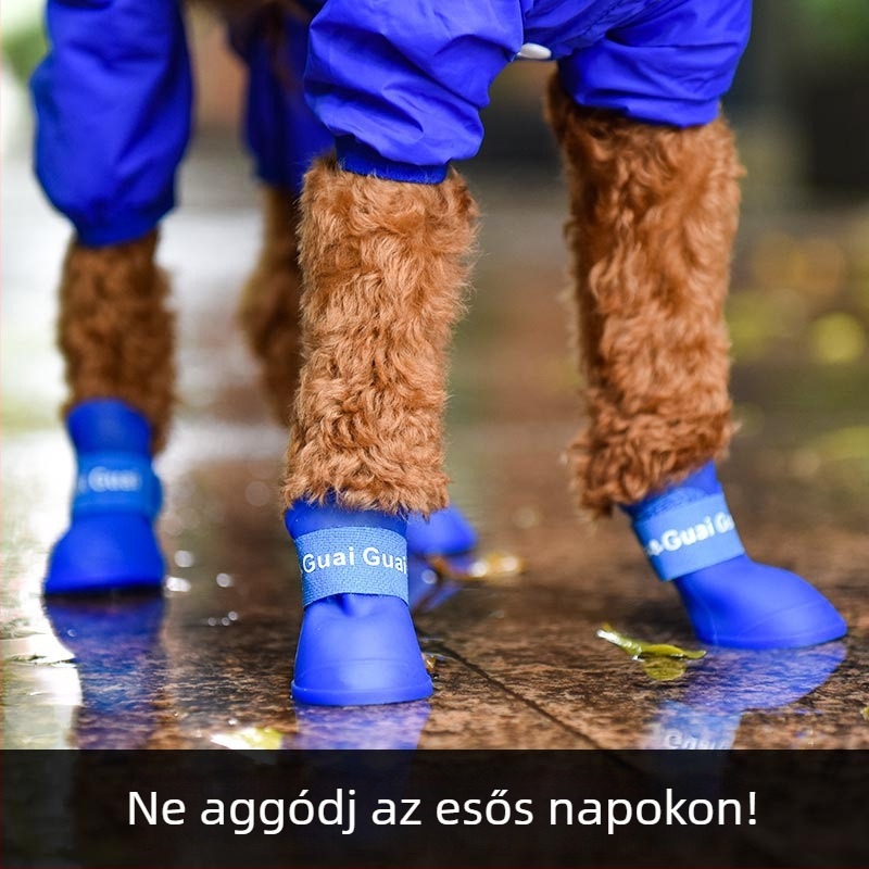 Xiangqi Szilikon Kutya Cipők – Vízálló, Csúszásmentes, Meleg, Kopásálló