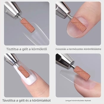 Mini körömlapoló eszköz a körömágy és a halott bőr eltávolításához – tartós gyanta és rozsdamentes acél kivitelű körömlapoló, otthoni használatra