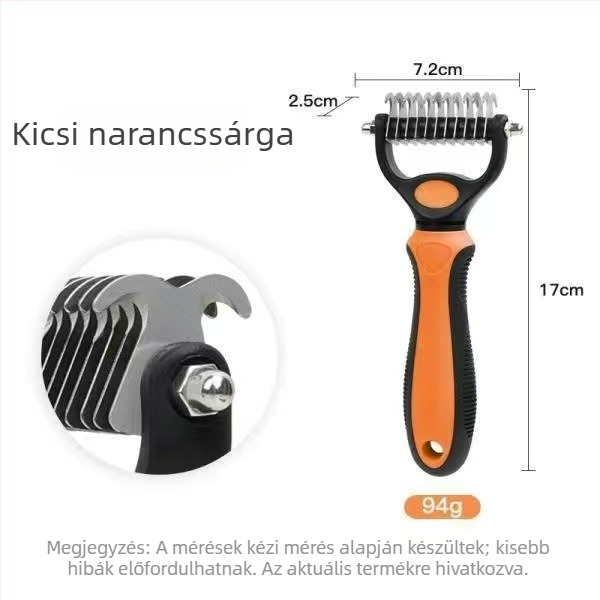 Moon inscription Kisállat szőrhullásmentesítő fésű — rozsdamentes acél, görbült fogak, nagytestű kutyák számára