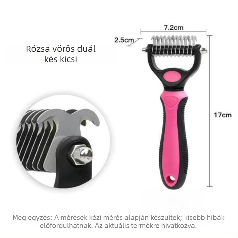 Moon inscription Kisállat szőrhullásmentesítő fésű — rozsdamentes acél, görbült fogak, nagytestű kutyák számára