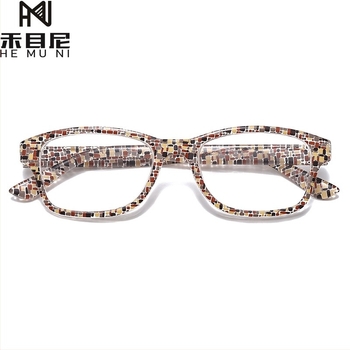 Koreai stílusú mintás olvasó szemüveg, ultra könnyű, teljes keret, polikarbonát lencsékkel, kerek arc formához illik.