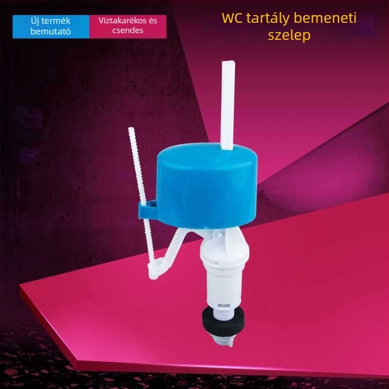 WC vízbetöltő szelep univerzális kompatibilitással és kettős gombos öblítéshez; bemeneti/kimeneti kiegészítők (CE tanúsítvány, Anyag: Egyéb, Telepítési szolgáltatás nélkül)