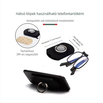 Olvasószemüveg, ultra vékony, hordozható és összecsukható, anti-kék fény, UV-védelem, multifokális
