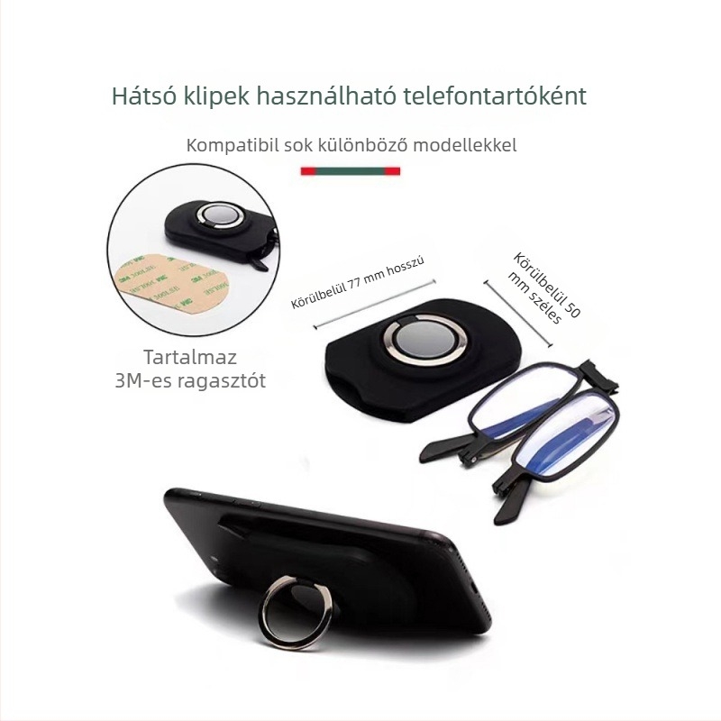 Olvasószemüveg, ultra vékony, hordozható és összecsukható, anti-kék fény, UV-védelem, multifokális