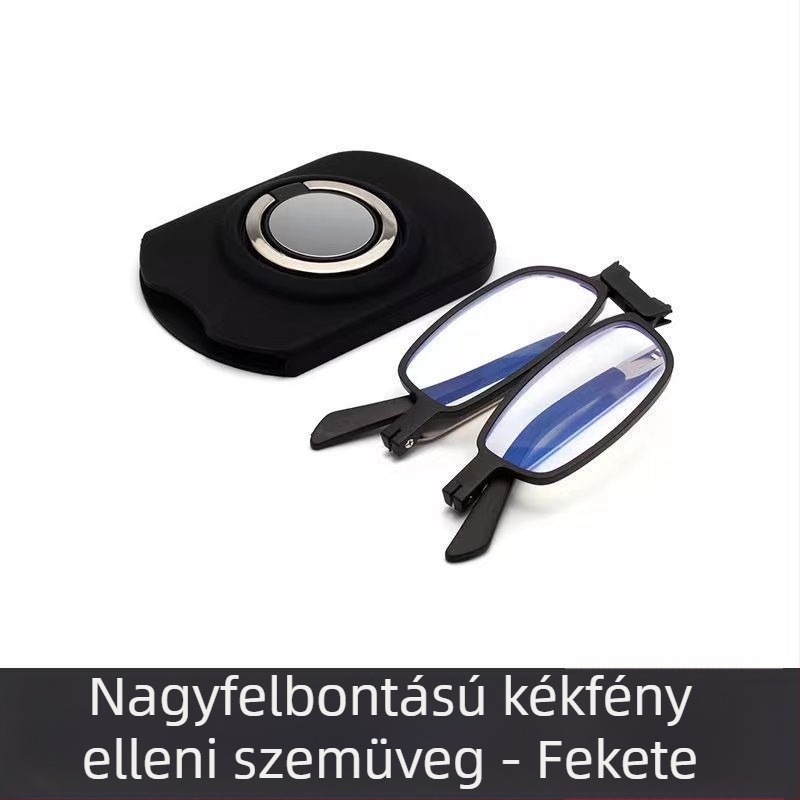 Olvasószemüveg, ultra vékony, hordozható és összecsukható, anti-kék fény, UV-védelem, multifokális