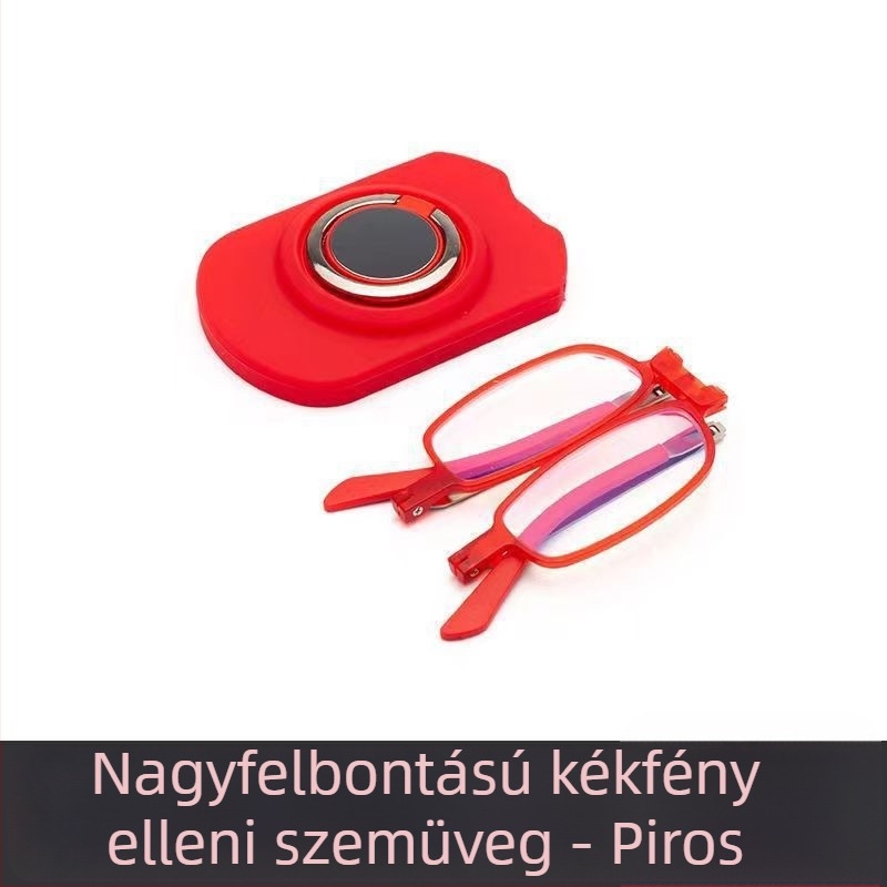 Olvasószemüveg, ultra vékony, hordozható és összecsukható, anti-kék fény, UV-védelem, multifokális