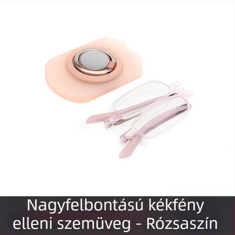 Olvasószemüveg, ultra vékony, hordozható és összecsukható, anti-kék fény, UV-védelem, multifokális