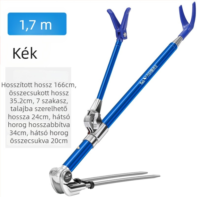 Rozsdamentes acélből készült horgászbot állvány, többirányú forgatással és összecsukható kivitel