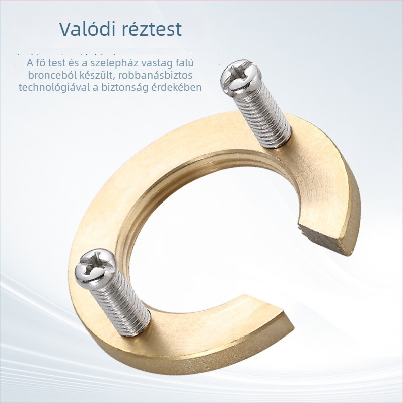 Lazítás elleni anya csaphoz (meleg/hideg víz) – fürdőszoba és konyha | Anyag: sárgaréz/alumínium/rozsdamentes acél | Használati mód: csavarozással történő rögzítés | Stílus: modern, minimalistikus