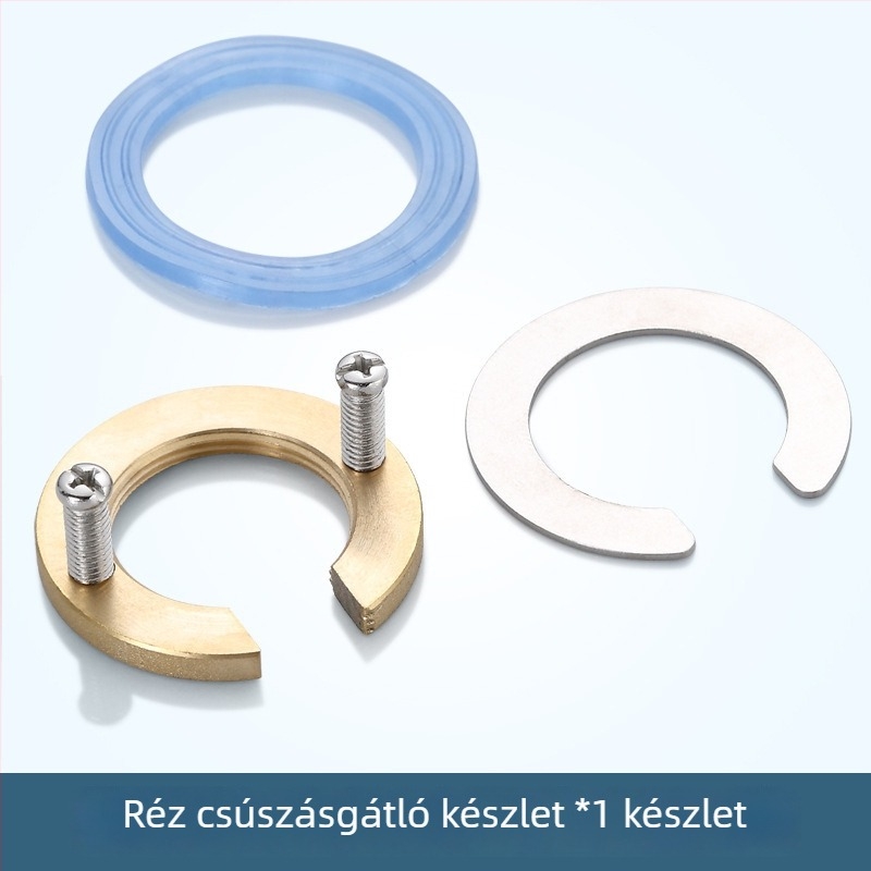 Lazítás elleni anya csaphoz (meleg/hideg víz) – fürdőszoba és konyha | Anyag: sárgaréz/alumínium/rozsdamentes acél | Használati mód: csavarozással történő rögzítés | Stílus: modern, minimalistikus