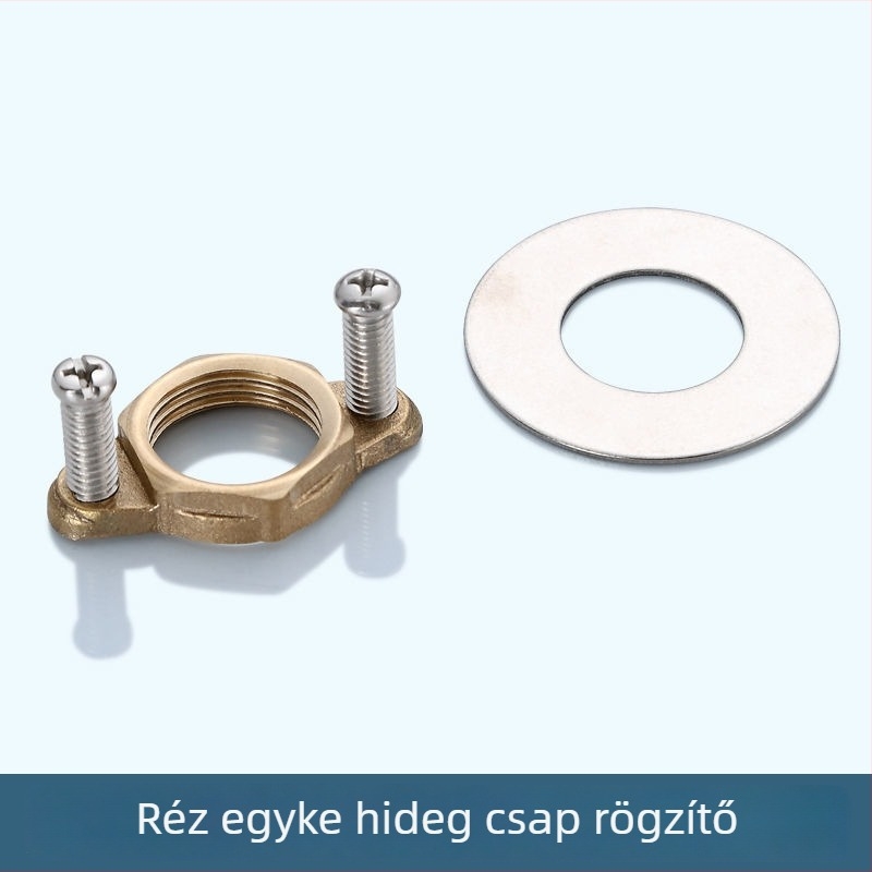 Lazítás elleni anya csaphoz (meleg/hideg víz) – fürdőszoba és konyha | Anyag: sárgaréz/alumínium/rozsdamentes acél | Használati mód: csavarozással történő rögzítés | Stílus: modern, minimalistikus