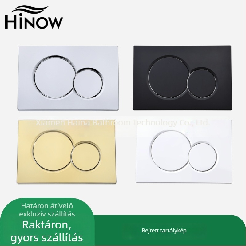 Haina HN005 Rejtett falra szerelhető WC-tartály panel – rozsdamentes acél és ABS, dupla öblítőgomb, modern minimalista stílus