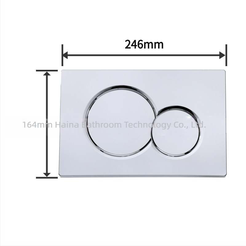 Haina HN005 Rejtett falra szerelhető WC-tartály panel – rozsdamentes acél és ABS, dupla öblítőgomb, modern minimalista stílus
