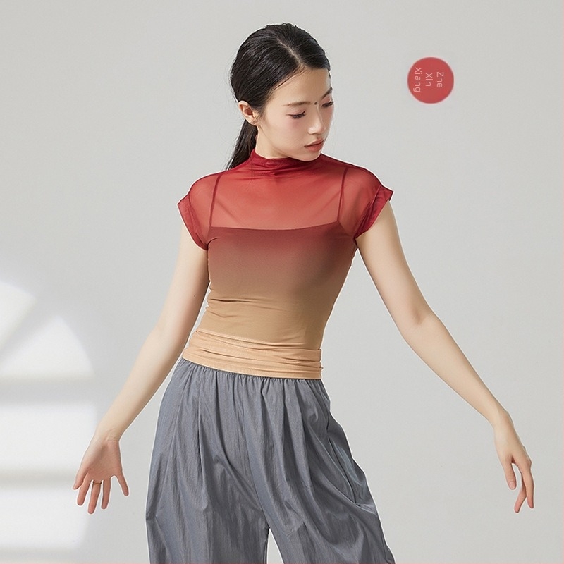 Női etno-tánc felső, hálóanyag, 95% poliészter, egész éves viselet, alkalmas latin és etno táncokra