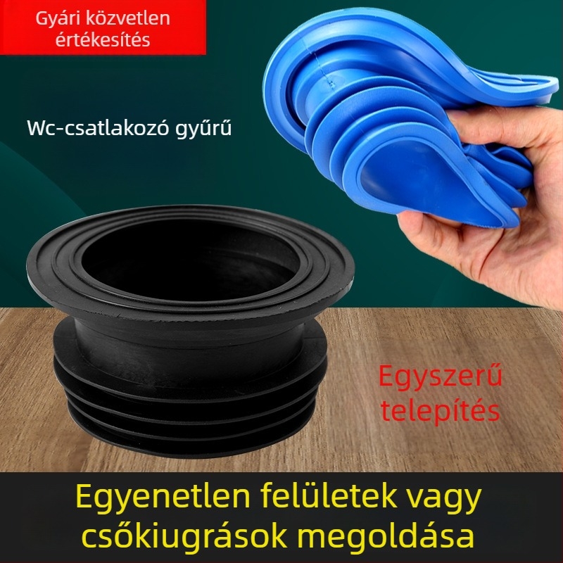 Gumis tömítő gyűrű squat WC-hez – illatmegkötés ellen, vulkanizált injection formázás, AAFFLO márka, modell Default Item, termékkód PDD331177330247