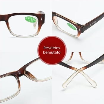 Olvasó szemüveg kristály lencsékkel, anti-fatigue kialakítás, teljes keret, üzleti/egyszerű stílus, nagy arcformához és idős felhasználóknak, 2025 tavaszi kiadás