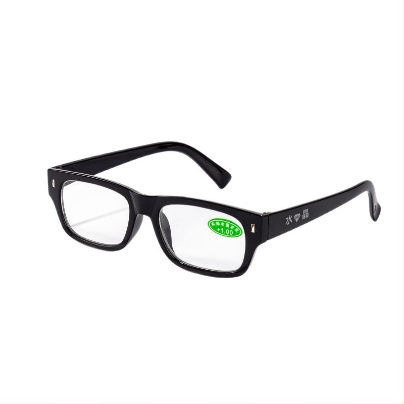 Olvasó szemüveg kristály lencsékkel, anti-fatigue kialakítás, teljes keret, üzleti/egyszerű stílus, nagy arcformához és idős felhasználóknak, 2025 tavaszi kiadás