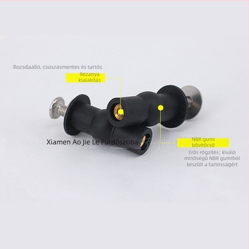 WC-fedél rögzítő csavar - 304 rozsdamentes acél + gumi, M6, kézi szerelés, modern minimalista stílus