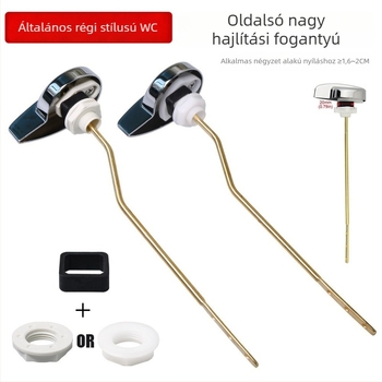 WC tartálygomb réz-ABS rúddal – modern minimalist kapcsoló kiegészítő