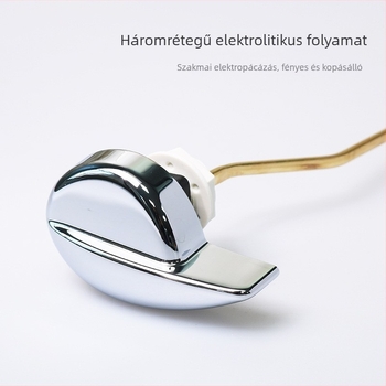 WC tartálygomb réz-ABS rúddal – modern minimalist kapcsoló kiegészítő