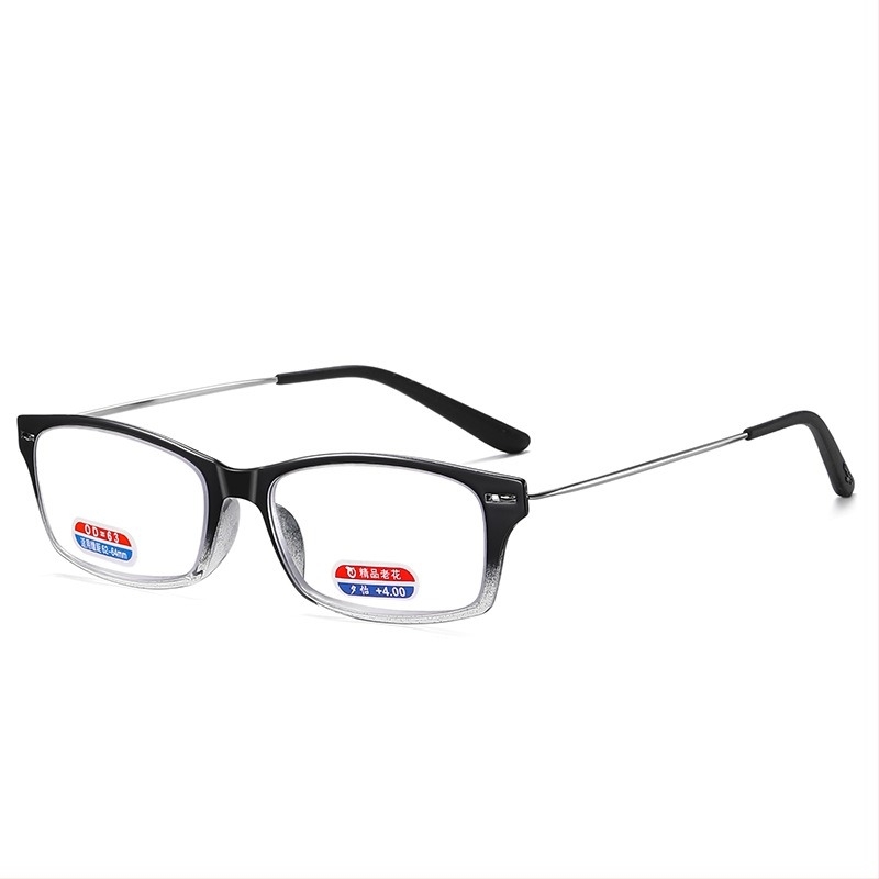 Olvasó szemüveg LPAILON, AC lencsék, anti-kék fény és anti-sugárzás, teljes keret, négyszögletes forma, keret anyaga titán és fém