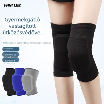 Tánc- és görkorcsolya térdvédő – ütődés elleni védelem, párnázás habszivaccal, poliészter, 70 g, alkalmas táncra, görkorcsolyázásra és fitneszre