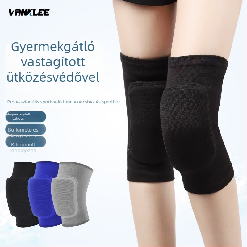 Tánc- és görkorcsolya térdvédő – ütődés elleni védelem, párnázás habszivaccal, poliészter, 70 g, alkalmas táncra, görkorcsolyázásra és fitneszre