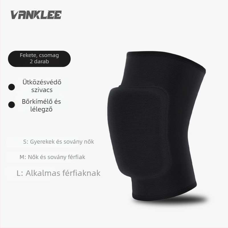 Tánc- és görkorcsolya térdvédő – ütődés elleni védelem, párnázás habszivaccal, poliészter, 70 g, alkalmas táncra, görkorcsolyázásra és fitneszre