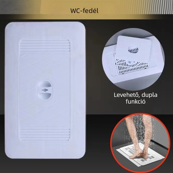 Mojia ABS WC-fedél guggoló vécéhez, modern minimalista stílus, modell 15, lyukak közötti távolság standard