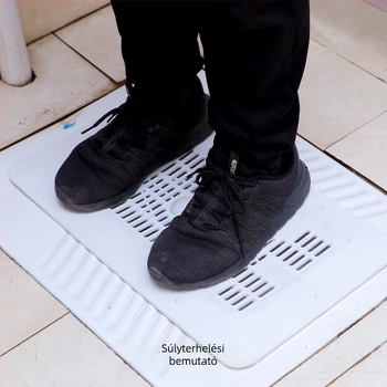 Mojia ABS WC-fedél guggoló vécéhez, modern minimalista stílus, modell 15, lyukak közötti távolság standard