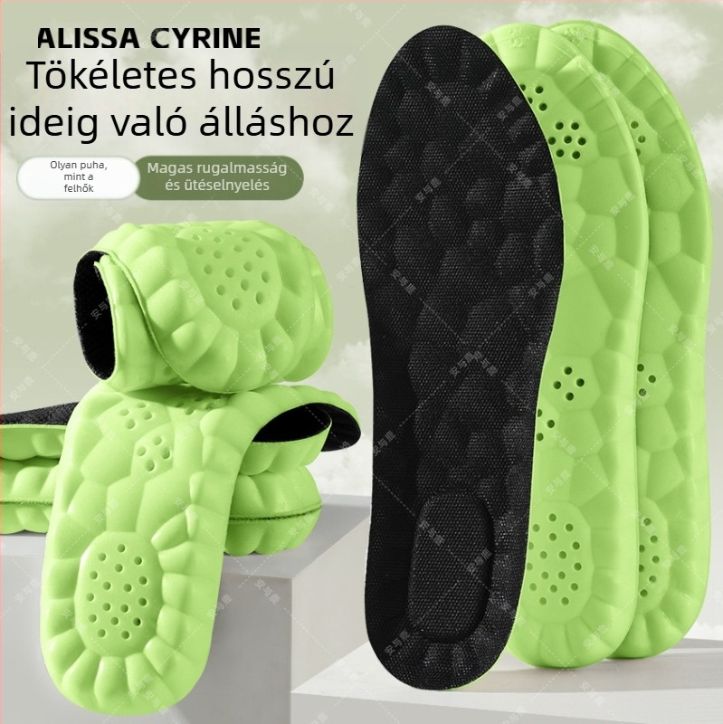PU anyagú talpbetét, An and deer, zöld magasságot növelő talpbetétek, ütéscsillapító, teljes talpbetét