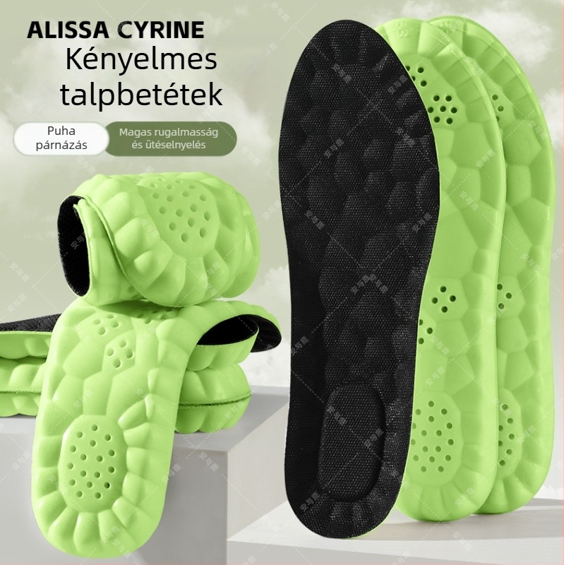 PU anyagú talpbetét, An and deer, zöld magasságot növelő talpbetétek, ütéscsillapító, teljes talpbetét